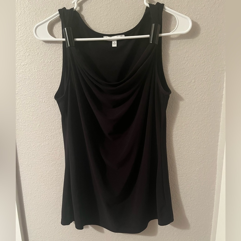 Seam line Cynthia Steffe Black Sleeveless Top Small